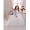 Elegant 2-12 Years Old Latest Children Frocks Birthday Lace Long A Line Ball Gown Flower Girl Dresses Pattern Kids Party LF19